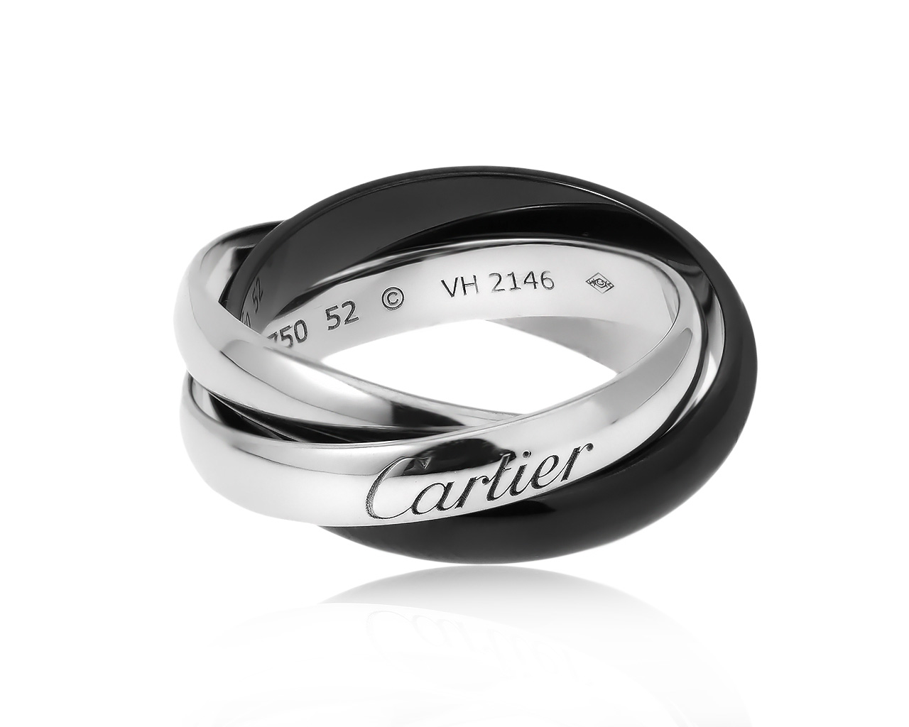 Оригинальное золотое кольцо Cartier Trinity 231120/13