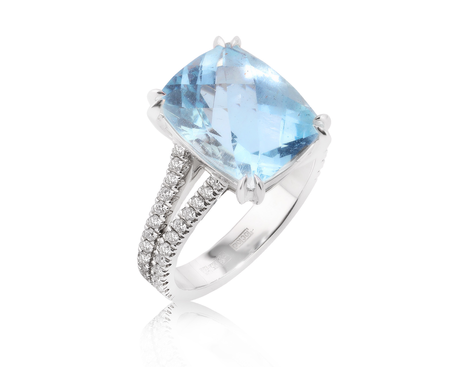 Оригинальное золотое кольцо с аквамарином 6.99ct Constantin Artmayer 050326/КМ319