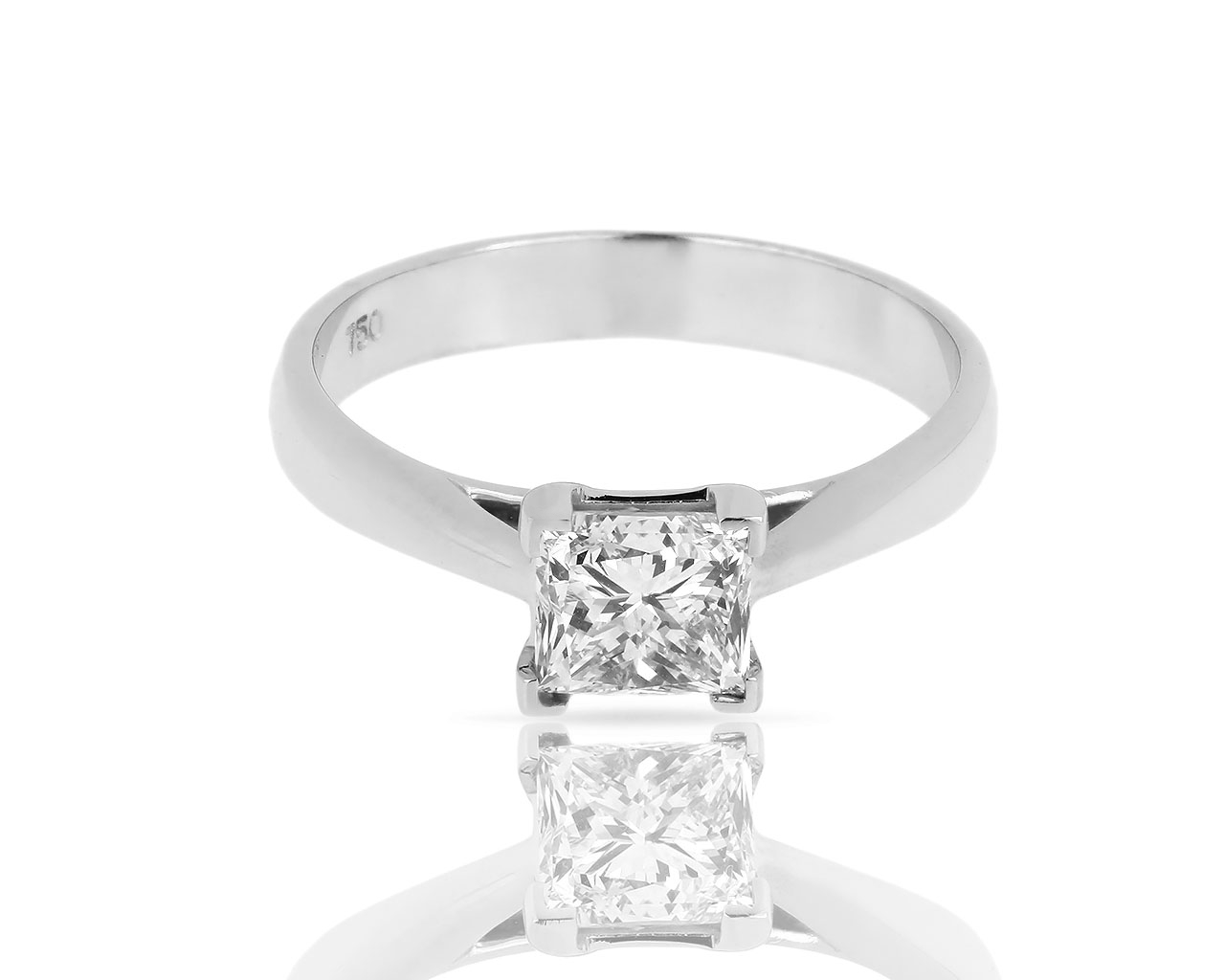 Золотое кольцо с бриллиантами 1.06ct Сертификат МГУ Золотое кольцо с бриллиантами 1.06ct Сертификат МГУ