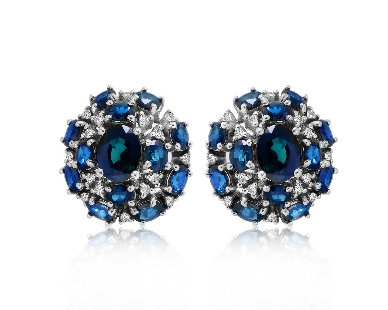 Завораживающие золотые серьги с сапфирами 6.17ct 051120/3