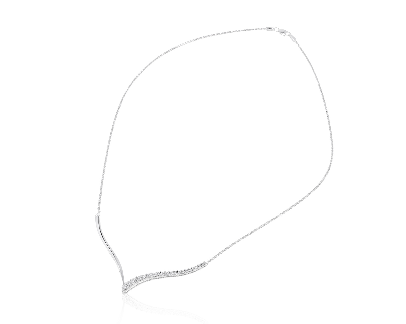 Красивое золотое колье с бриллиантами 0.78ct