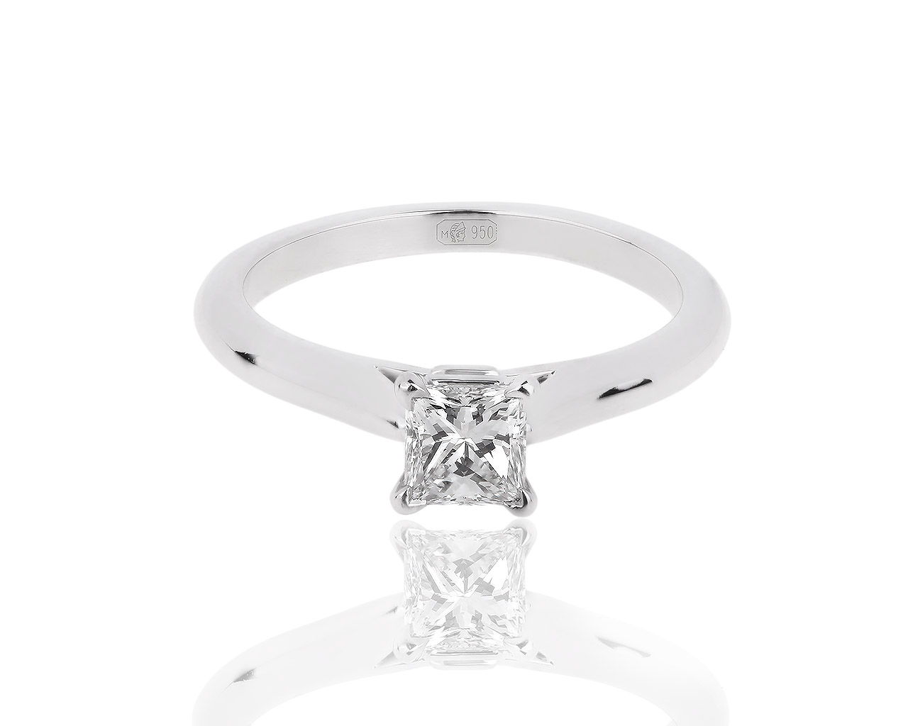 Платиновое кольцо с бриллиантом 0.52ct Cartier 020918/6