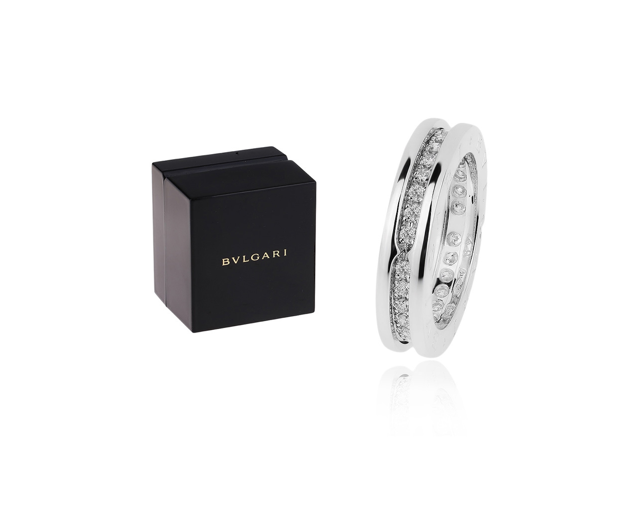 Золотое кольцо с бриллиантами 0.45ct Bvlgari B.Zero 1