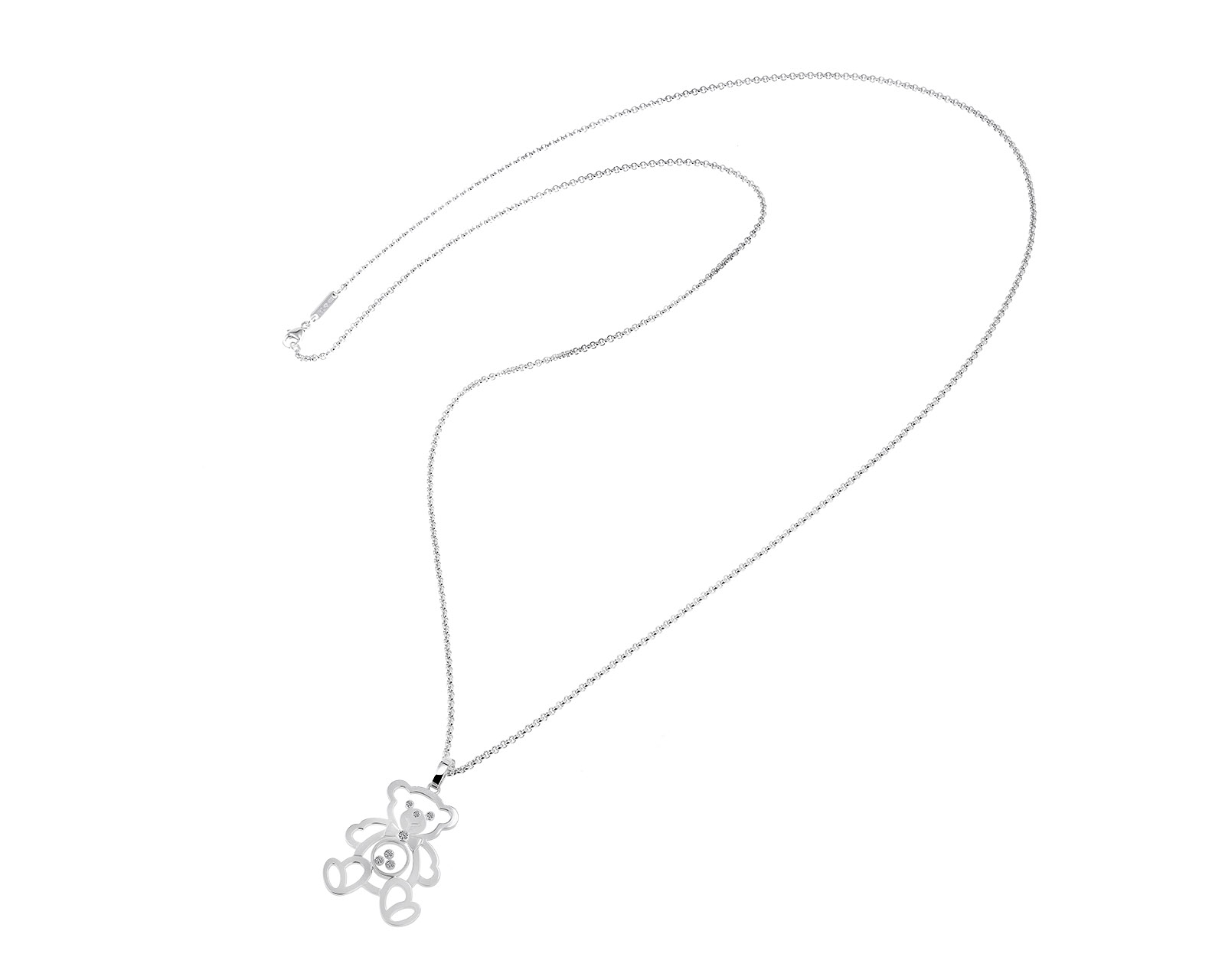 Оригинальный золотой кулон с бриллиантами 0.18ct Chopard Happy Diamonds Teddy Bear