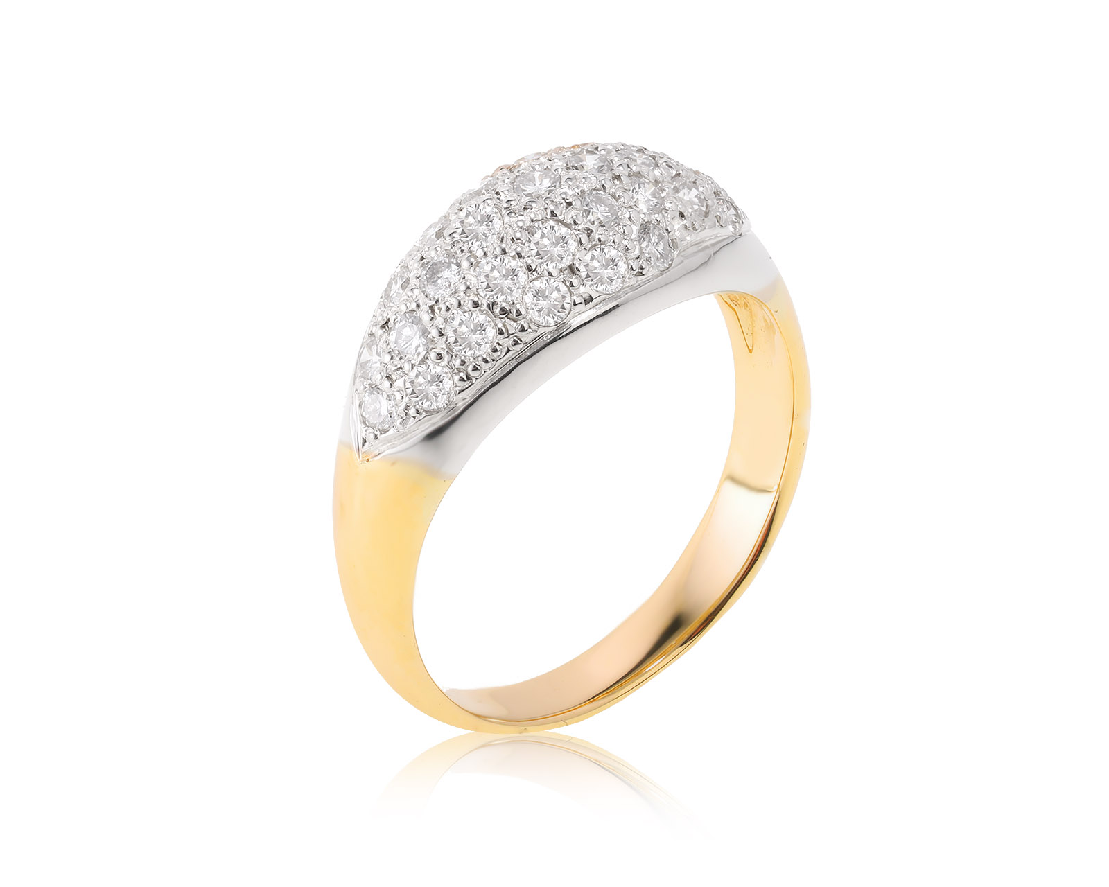 Винтажное золотое кольцо с бриллиантами 0.56ct СССР 041222/5 Винтажное золотое кольцо с бриллиантами 0.56ct СССР 041222/5