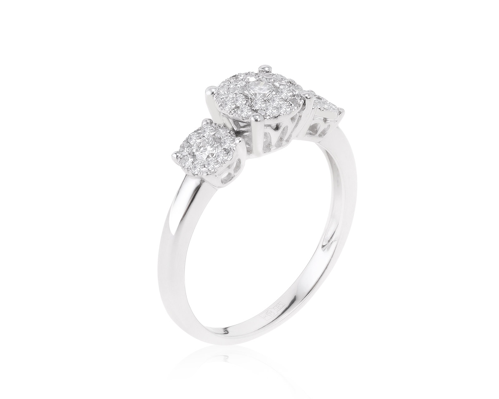 Красивое золотое кольцо с бриллиантами 0.67ct 040122/4