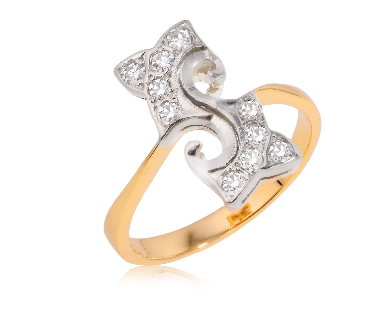 Золотое кольцо с бриллиантами 0.30ct 091024/19