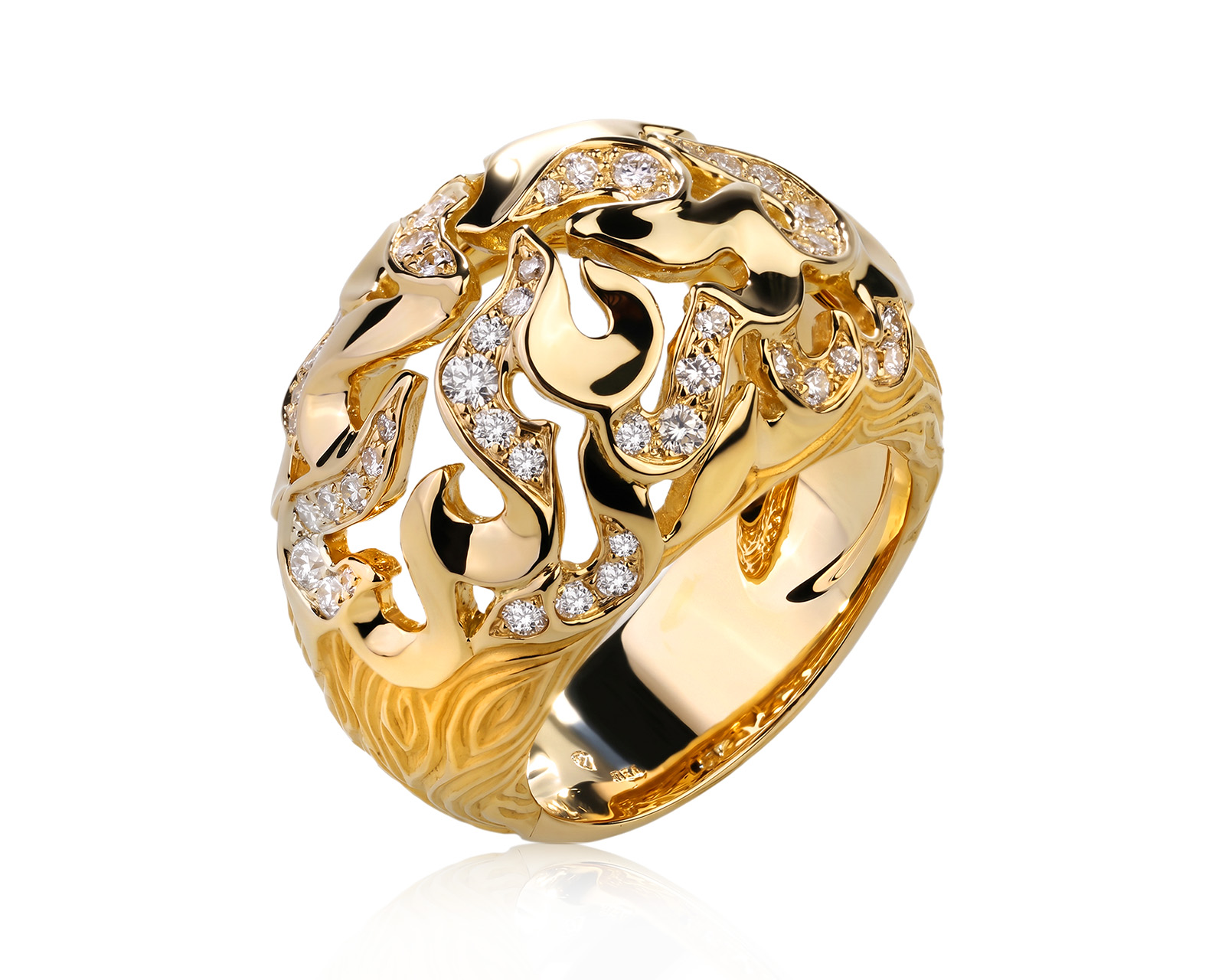 Оригинальное золотое кольцо с бриллиантами 0.77ct Magerit New Fire 290726/6