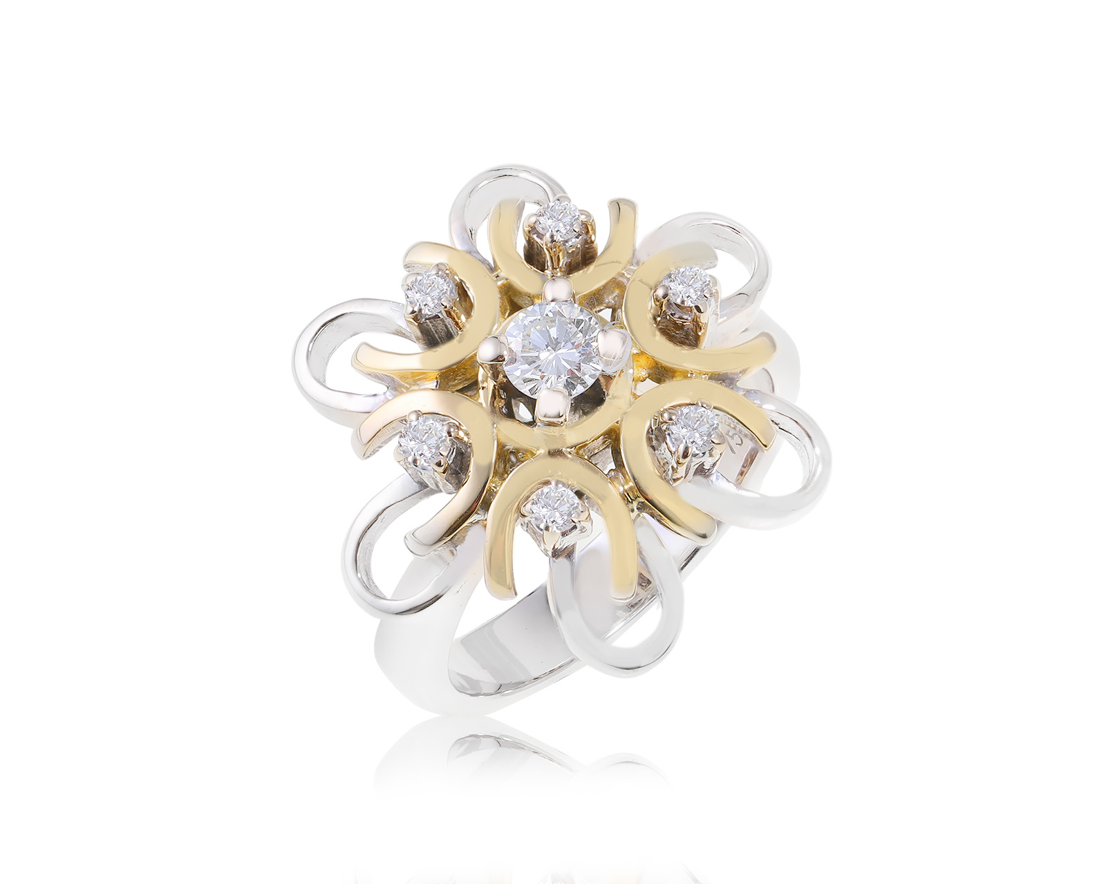 Золотое кольцо с бриллиантами 0.37ct 100424/4