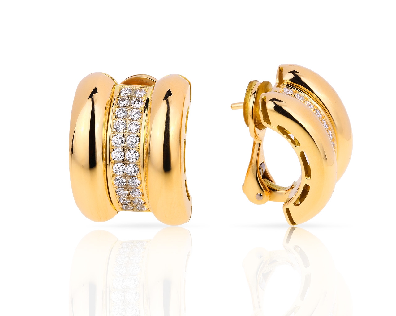 Оригинальные золотые серьги с бриллиантами 0.92ct Chopard La Strada