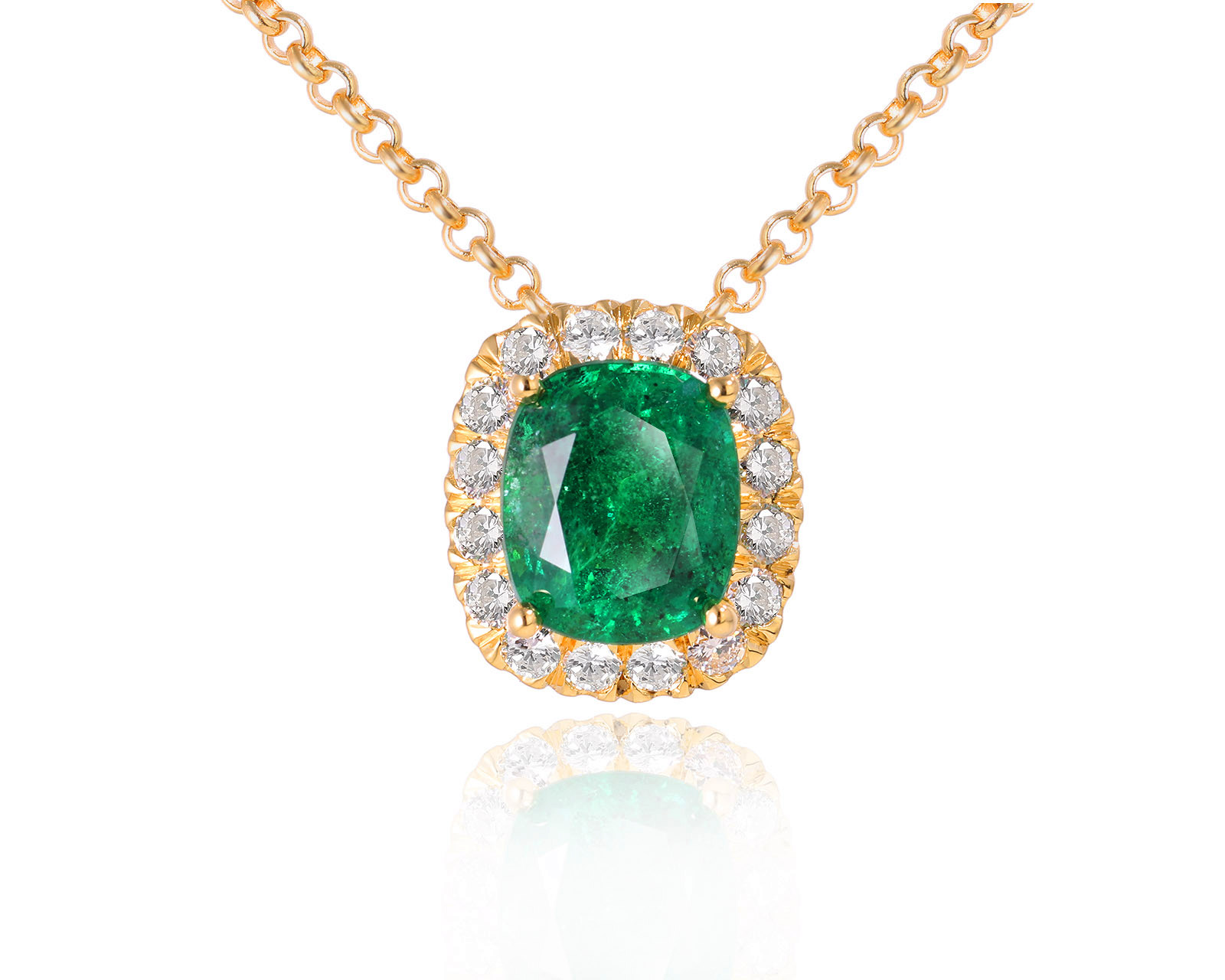 Золотой кулон с изумрудом Замбия 3.08ct Evgeny Matveev 150125/Б49 Золотой кулон с изумрудом Замбия 3.08ct Evgeny Matveev 150125/Б49