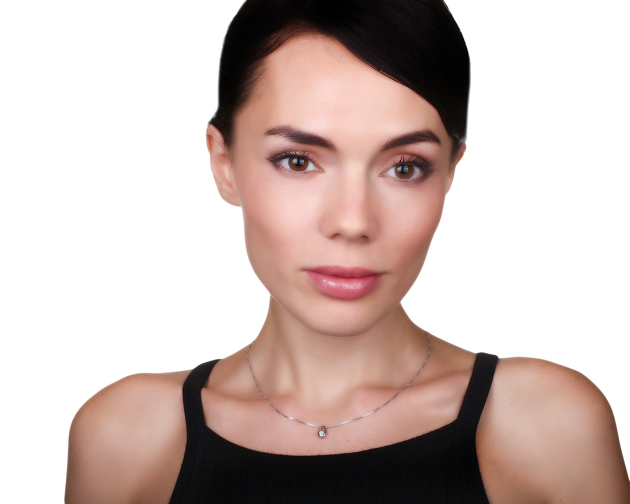 Итальянский золотой кулон с бриллиантом 0.15ct