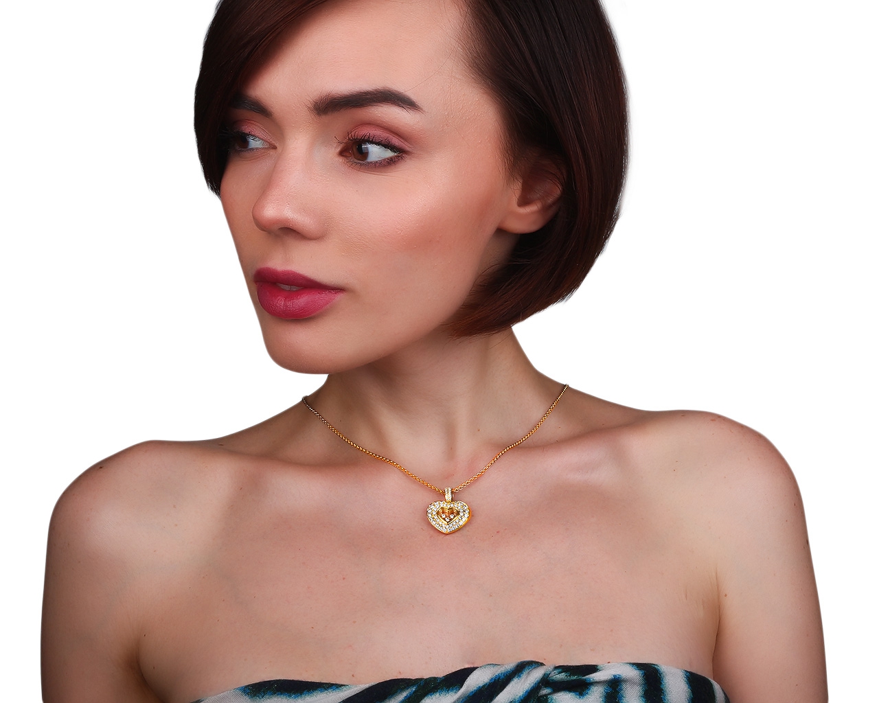 Золотая подвеска с бриллиантами 1.62ct Chopard Happy Diamond