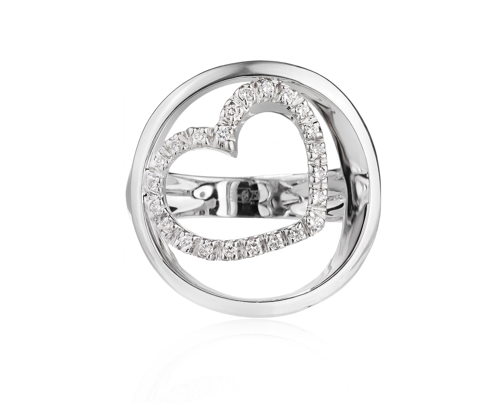 Оригинальное золотое кольцо с бриллиантами 0.16ct Giorgio Visconti