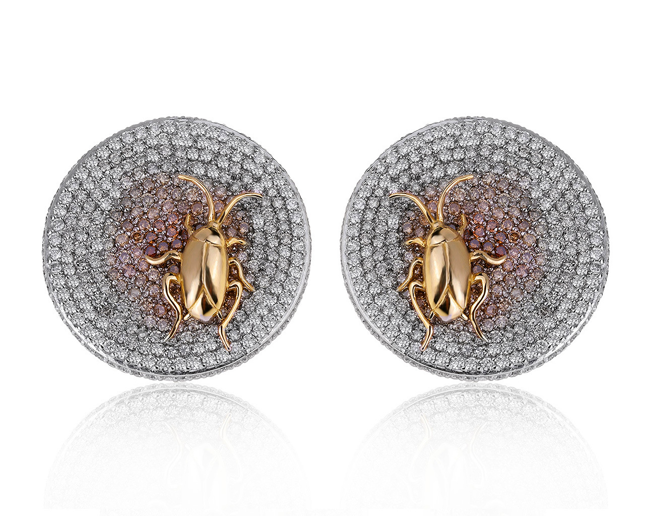 Оригинальные золотые серьги с бриллиантами 5.62ct German Kabirski 090420/7