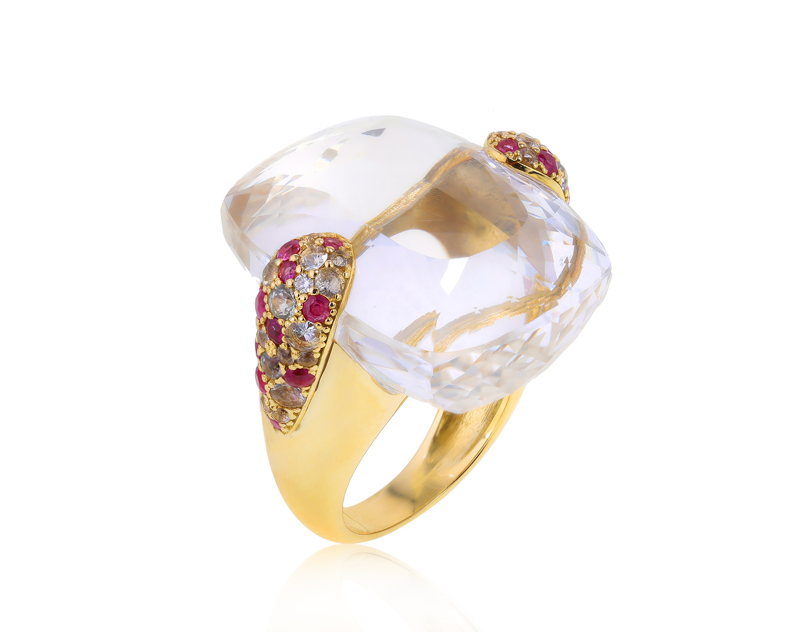 Очаровательное золотое кольцо с горным хрусталем 48.50ct 120722/2 Очаровательное золотое кольцо с горным хрусталем 48.50ct 120722/2