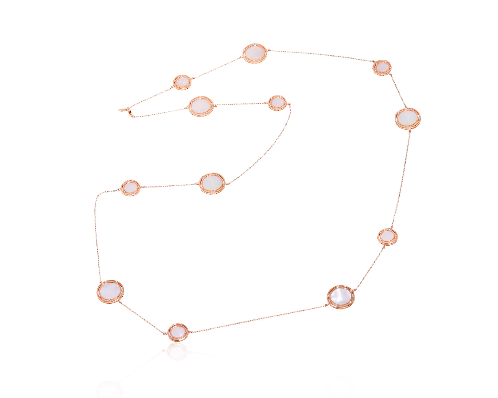 Оригинальное золотое колье с перламутром 26.00ct Damiani D.Side 201125/3