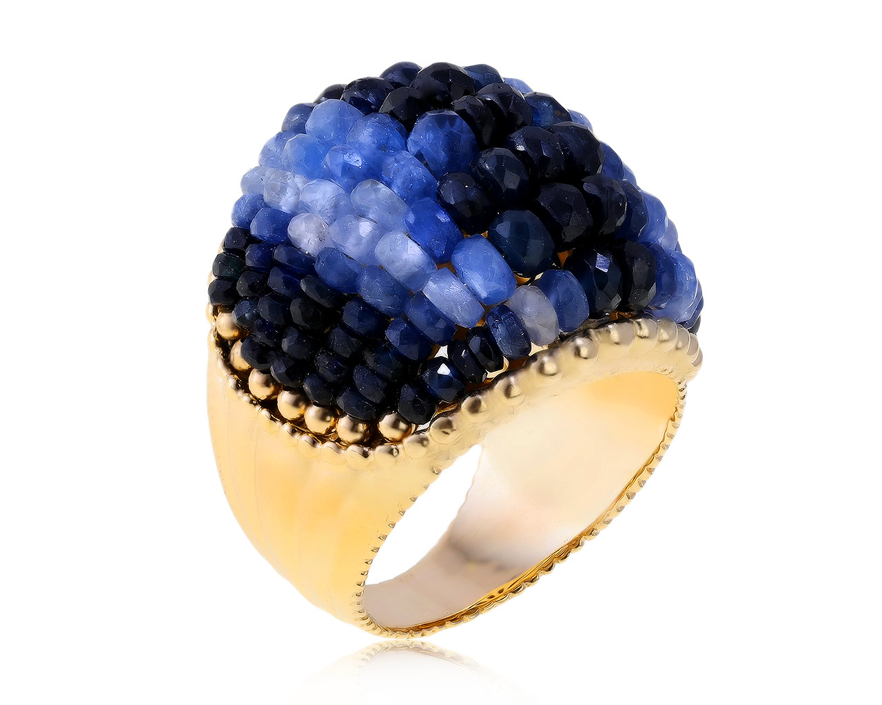 Итальянское золотое кольцо с сапфирами 21.45ct 120221/2