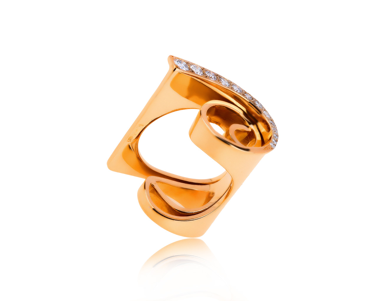 Оригинальное золотое кольцо с бриллиантами 0.60ct Bernard Sylvain