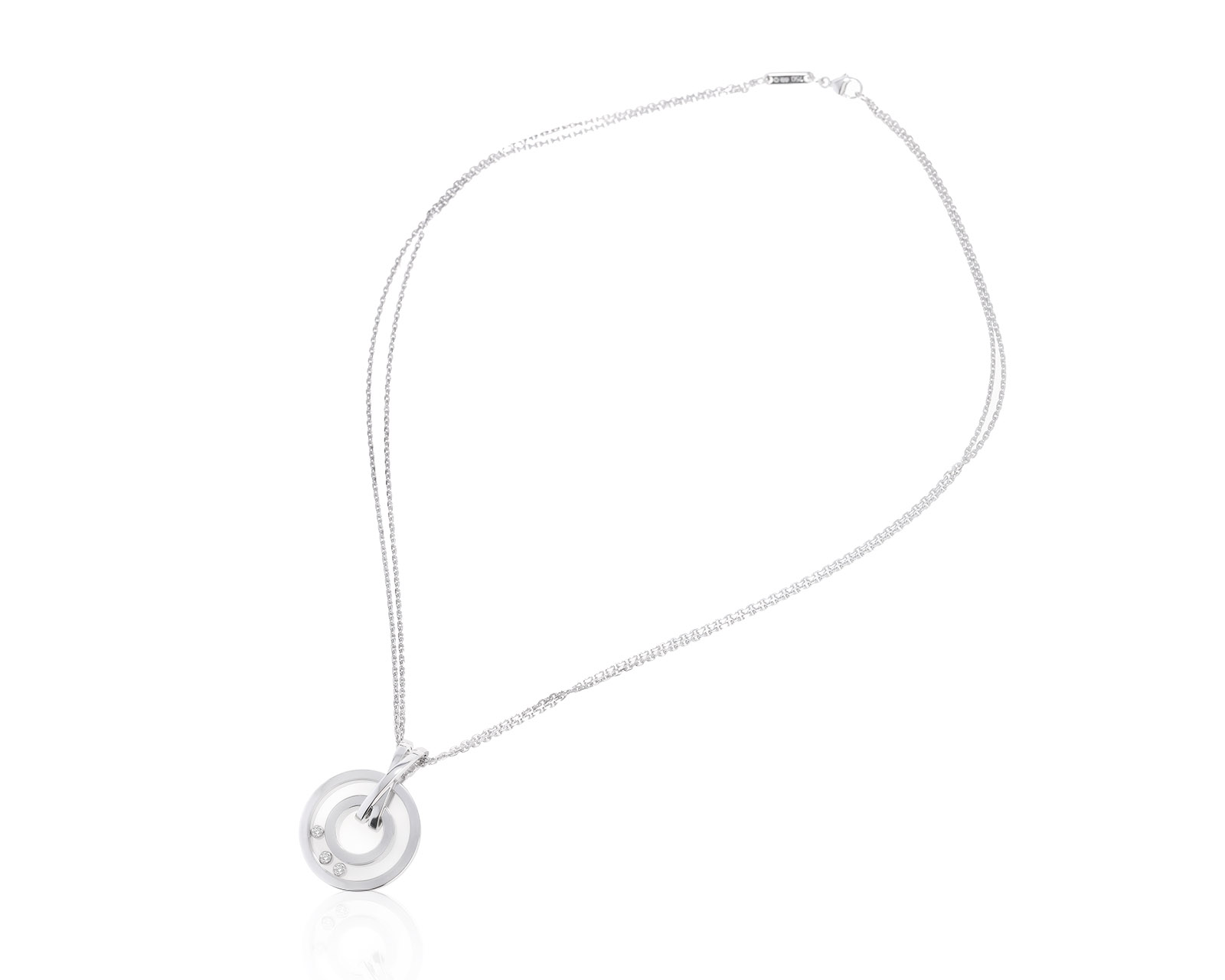 Оригинальный золотой кулон Chopard Happy Diamonds