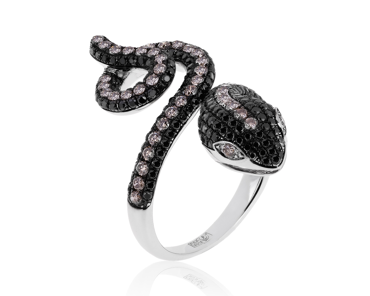 Стильное золотое кольцо с бриллиантами 1.60ct 240320/4