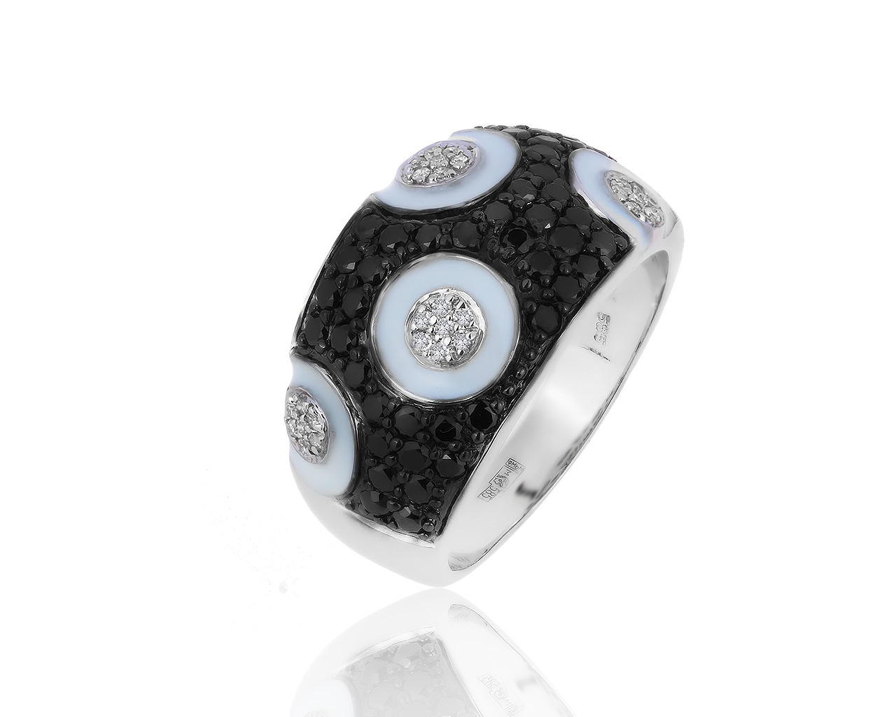 Праздничное золотое кольцо с бриллиантами 0.92ct 030419/12