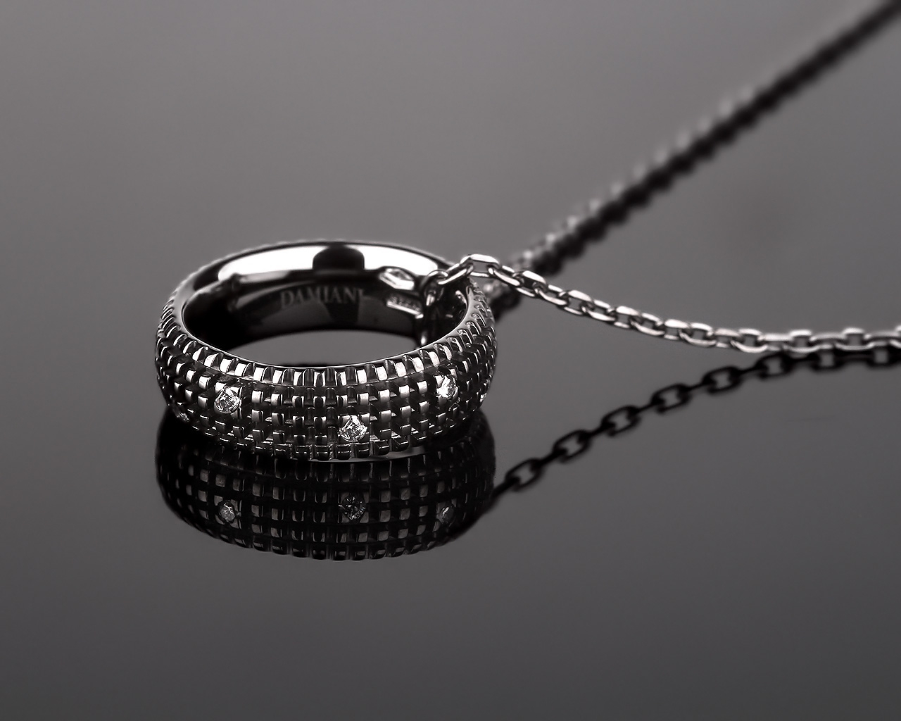 Золотая подвеска с бриллиантами Damiani 230317/6