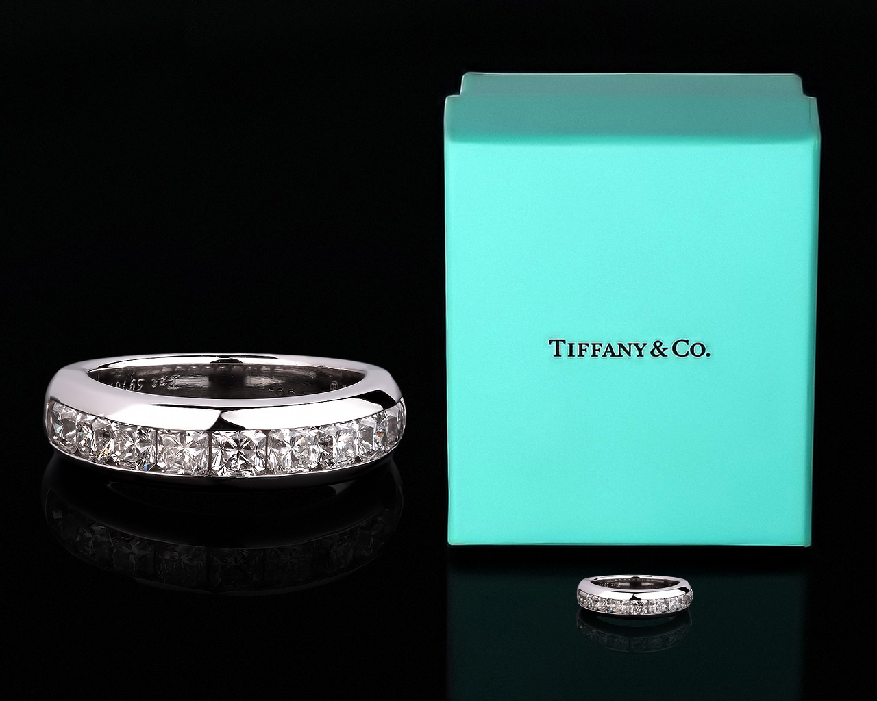 Платиновое кольцо с бриллиантами 1.20ct Tiffany&Co