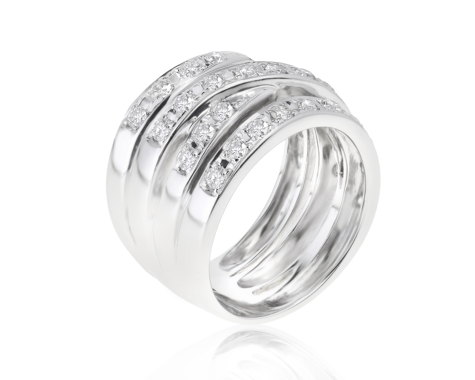 Очаровательное платиновое кольцо с бриллиантами 1.00ct
