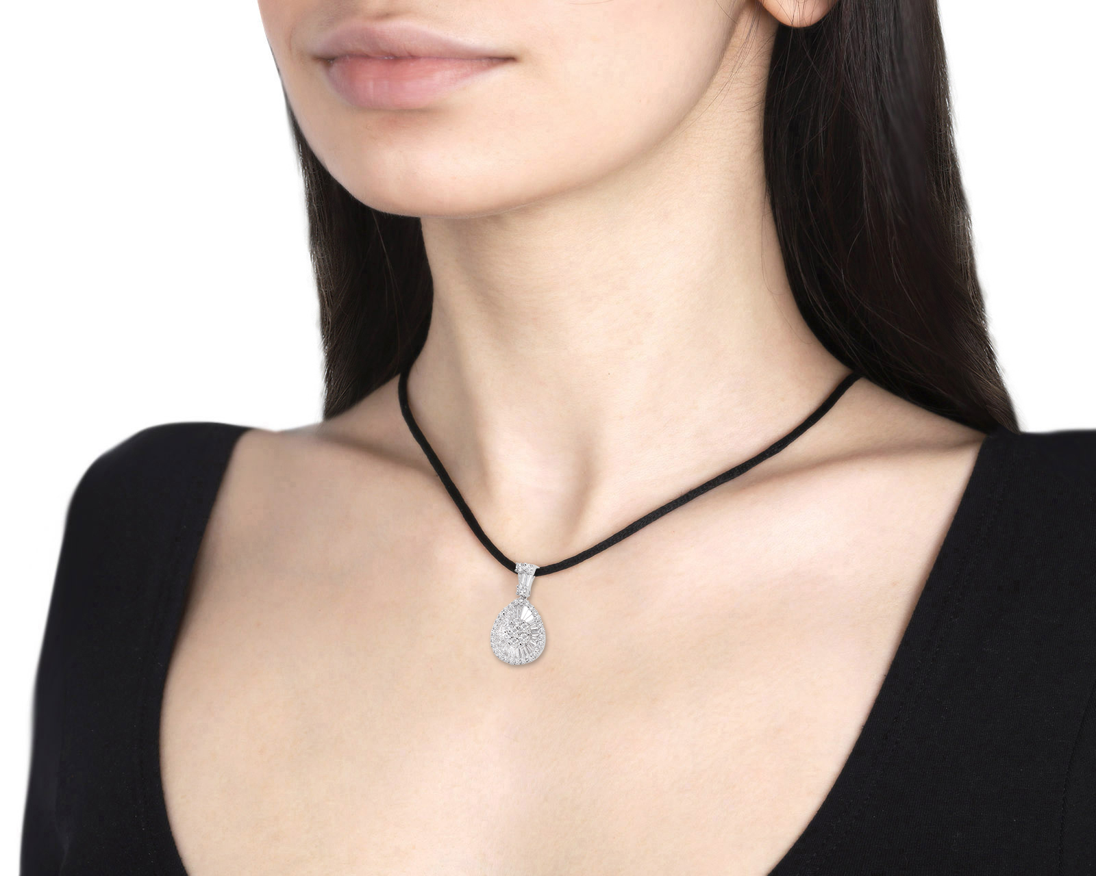 Золотой кулон с бриллиантами 1.99ct