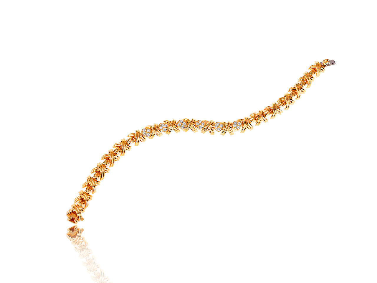 Оригинальный золотой браслет с бриллиантами 0.80ct Tiffany&Co 130919/4