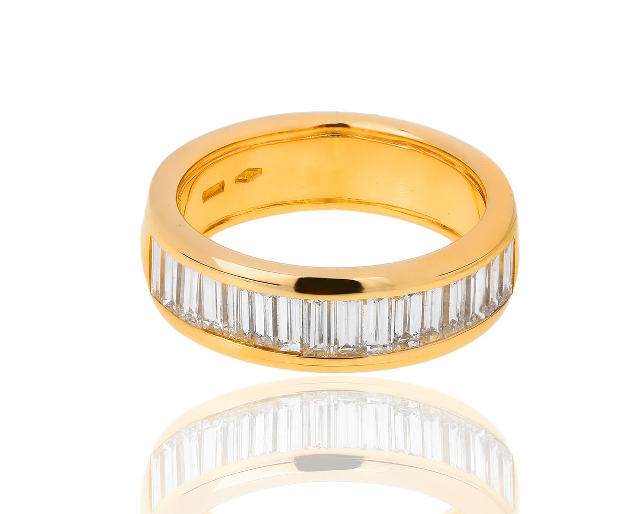 Итальянское золотое кольцо с бриллиантами 1.80ct