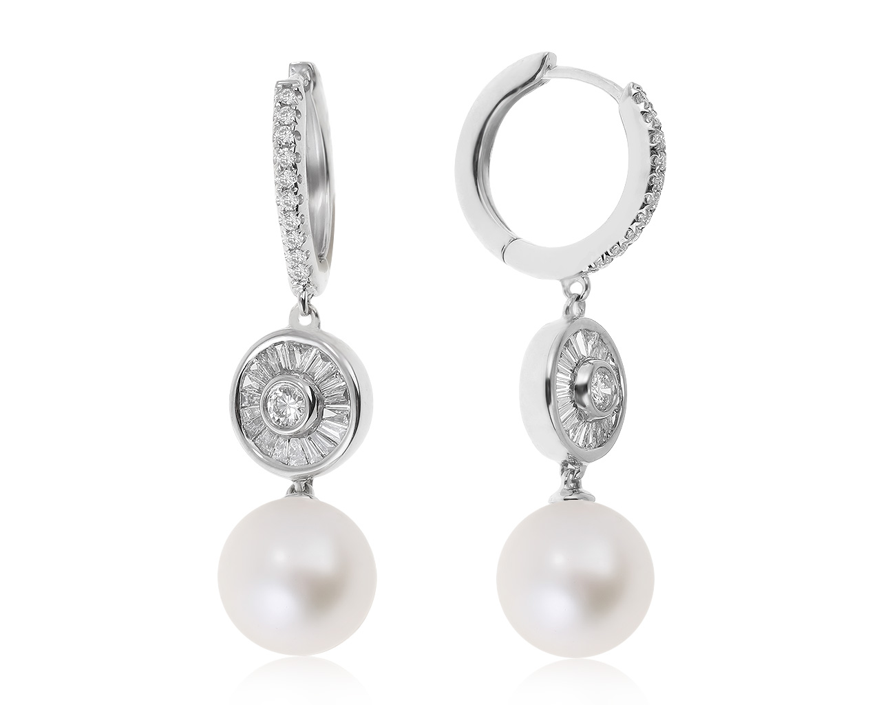 Завораживающие золотые серьги с жемчугом 8.80 мм 130421/9