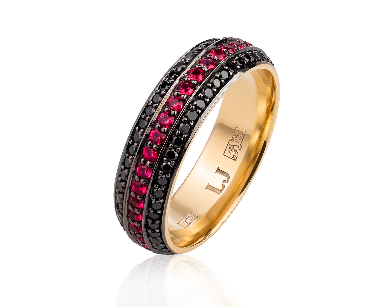 Оригинальное золотое кольцо с красной шпинелью 0.51ct Lykov`s Jewellery 040626/КМ393