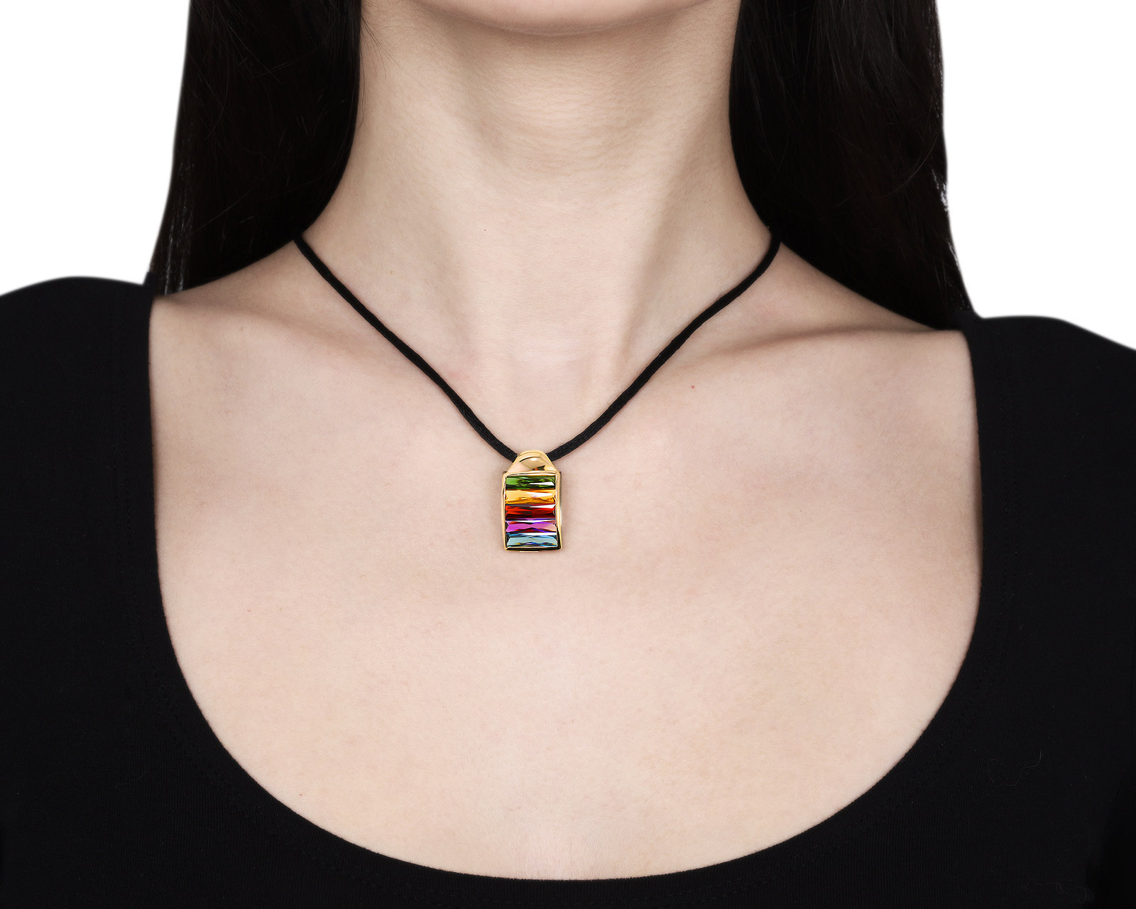 Оригинальный золотой кулон H.Stern Rainbow