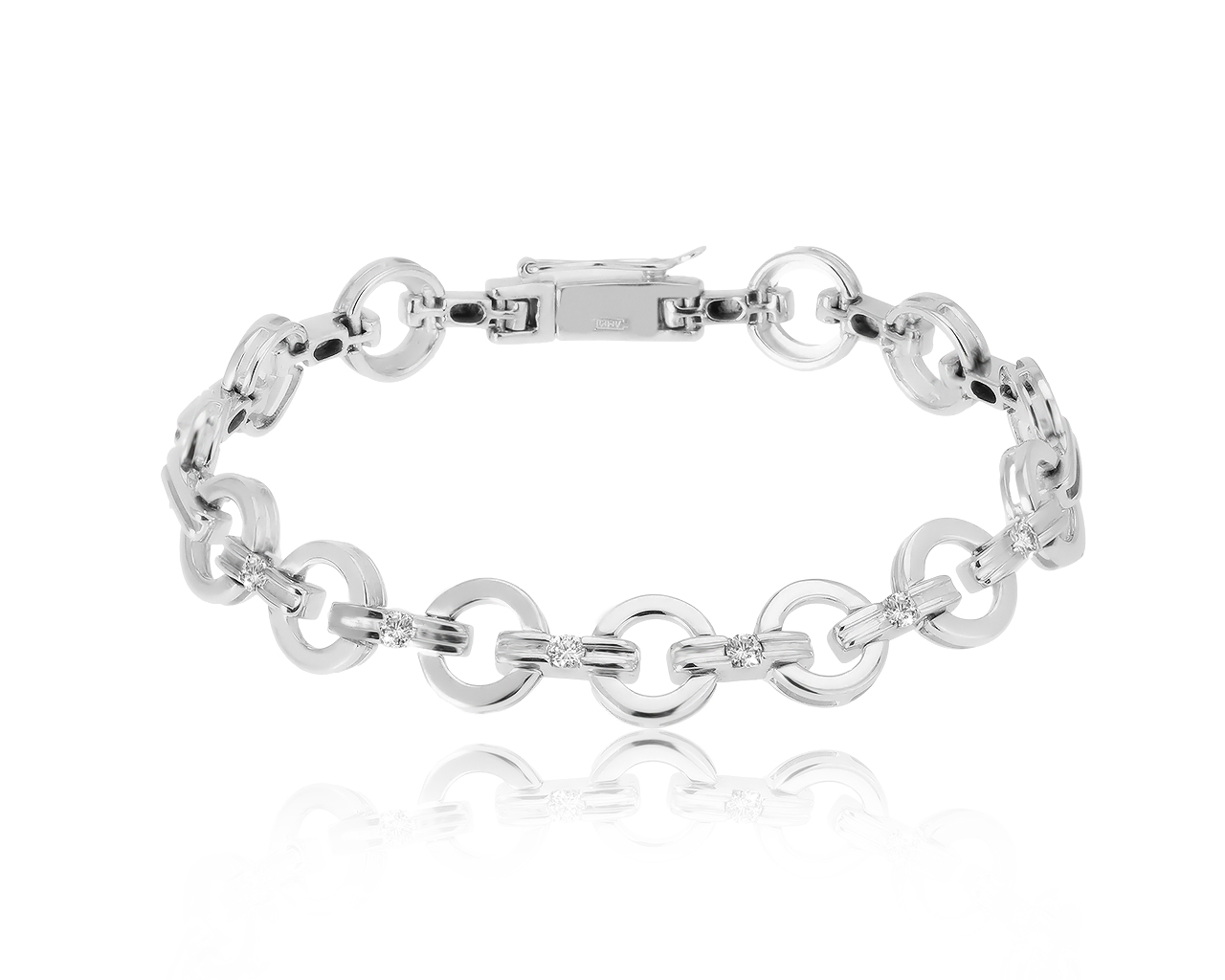 Безупречный золотой браслет с бриллиантами 0.36ct 161120/7