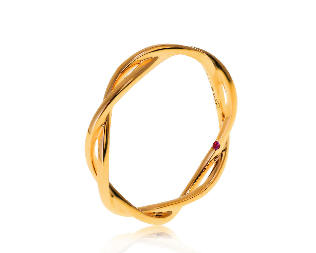 Оригинальное золотое кольцо с аметистом 0.005ct Etername 201220/1