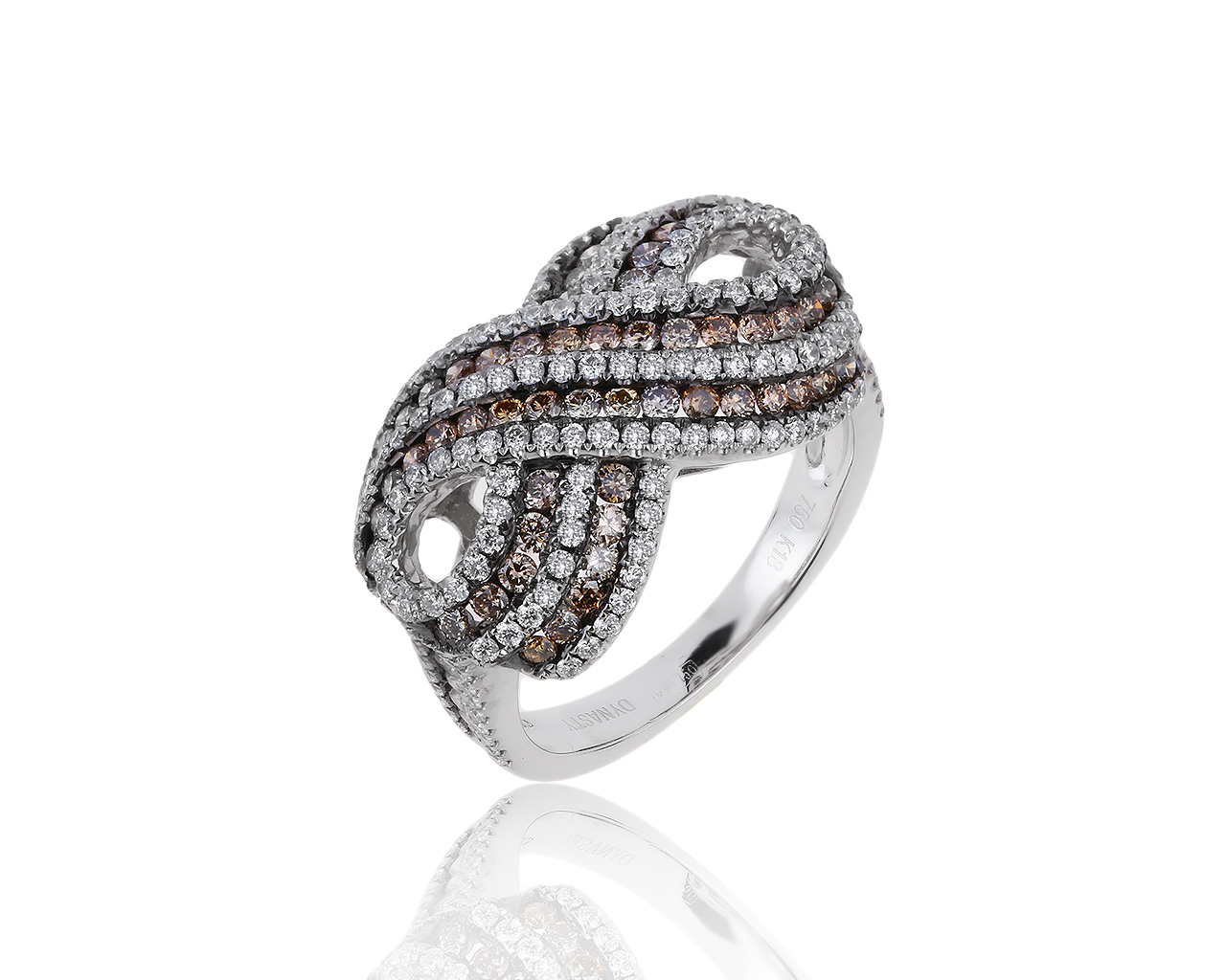 Оригинальное золотое кольцо с бриллиантами 1.58ct Dynasty 181119/4