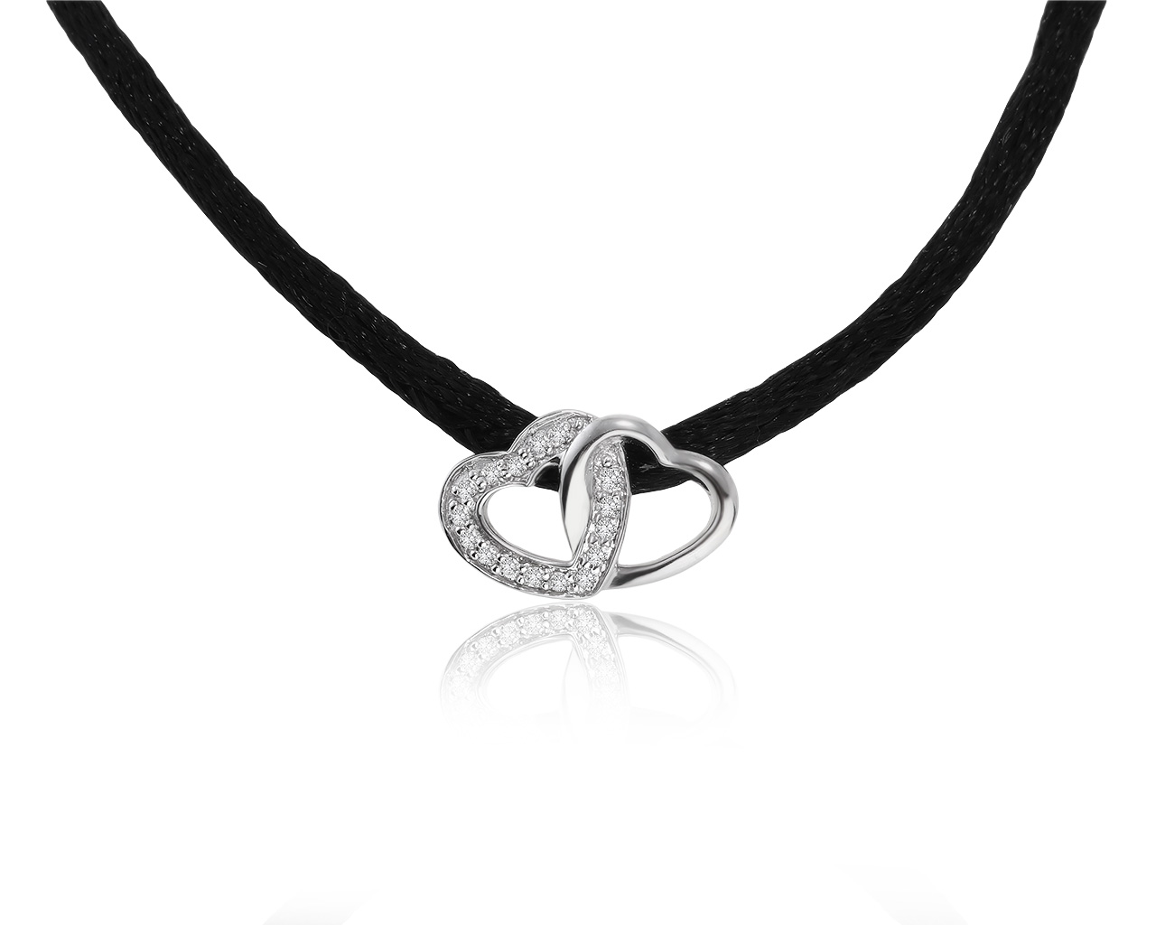 Модный золотой кулон с бриллиантами 0.05ct 100418/16