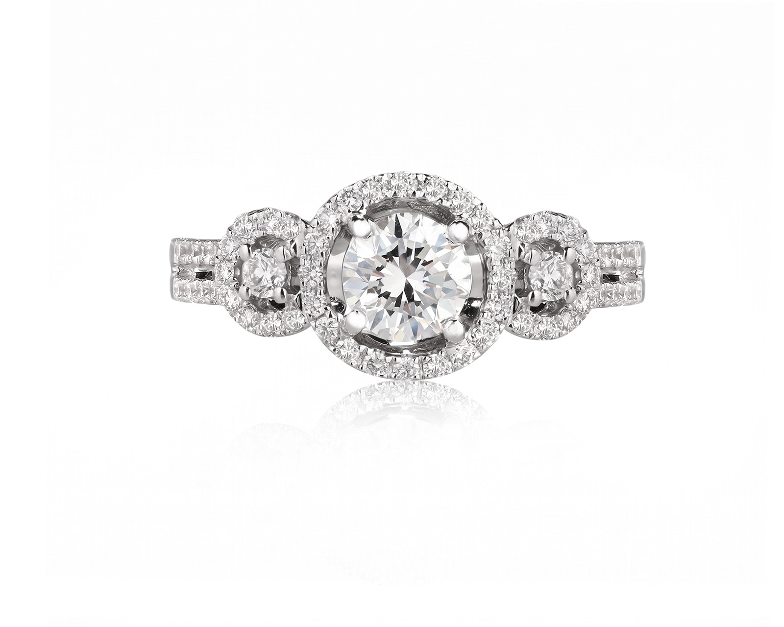 Золотое кольцо с бриллиантами 1.13ct