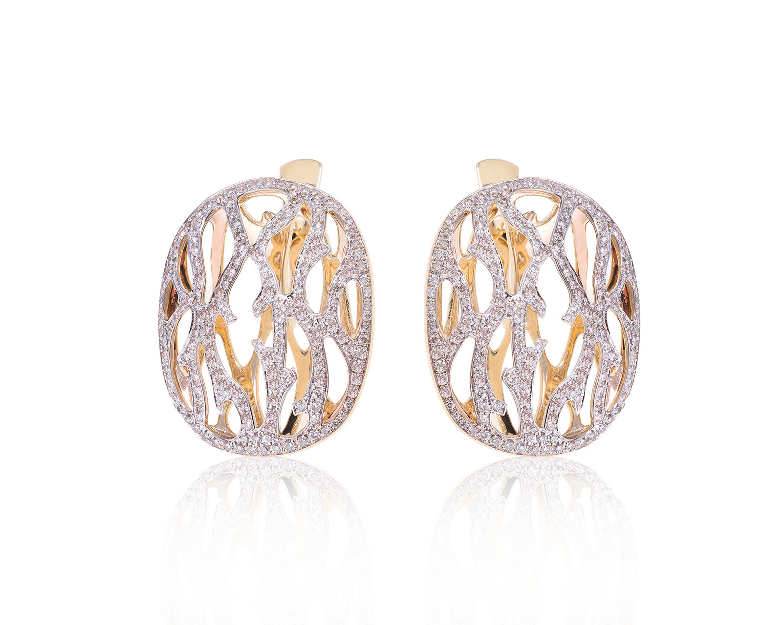 Превосходные золотые серьги с бриллиантами 2.12ct 290422/19 Превосходные золотые серьги с бриллиантами 2.12ct 290422/19