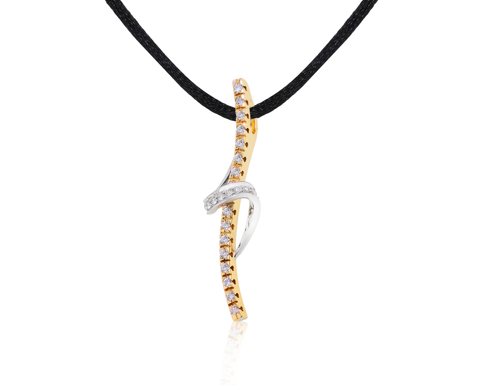 Нарядный золотой кулон с бриллиантами 0.43ct 290422/11