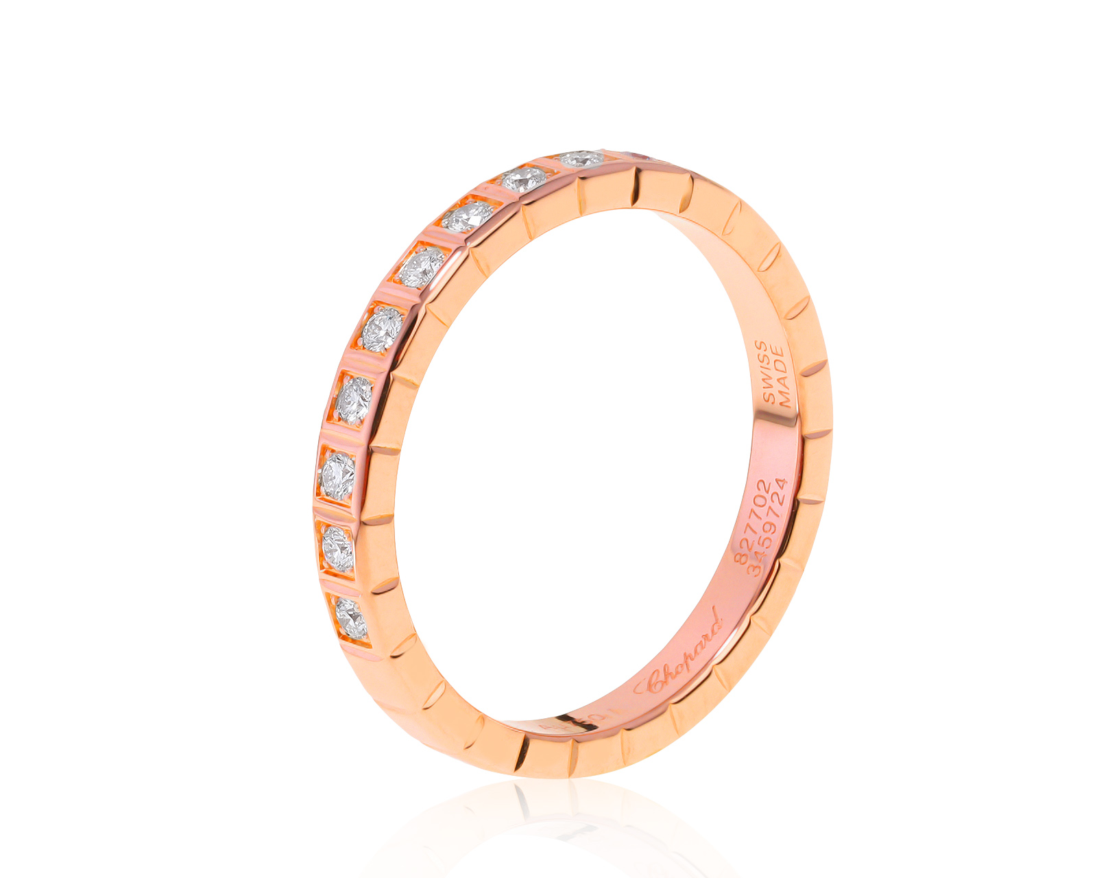 Оригинальное золотое кольцо Chopard Ice Cube 081221/3