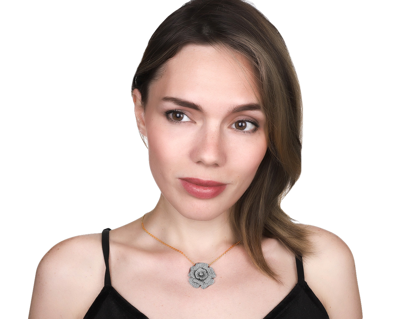 Изумительный золотой кулон с бриллиантами 5.21ct