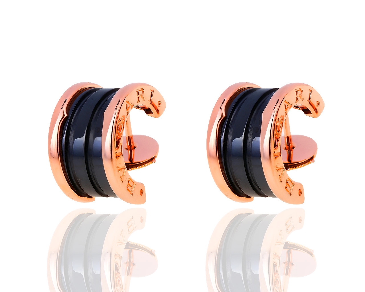 Золотые серьги с керамикой Bvlgari B.Zero 1 141118/8