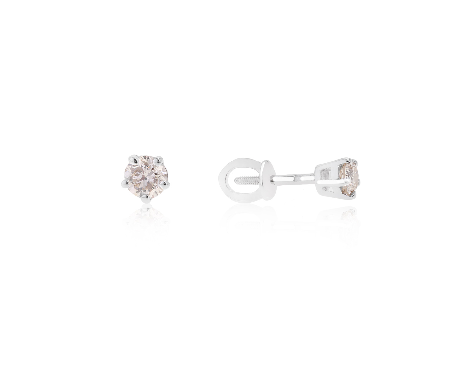 Прелестные золотые серьги с бриллиантами 0.60ct 220422/1