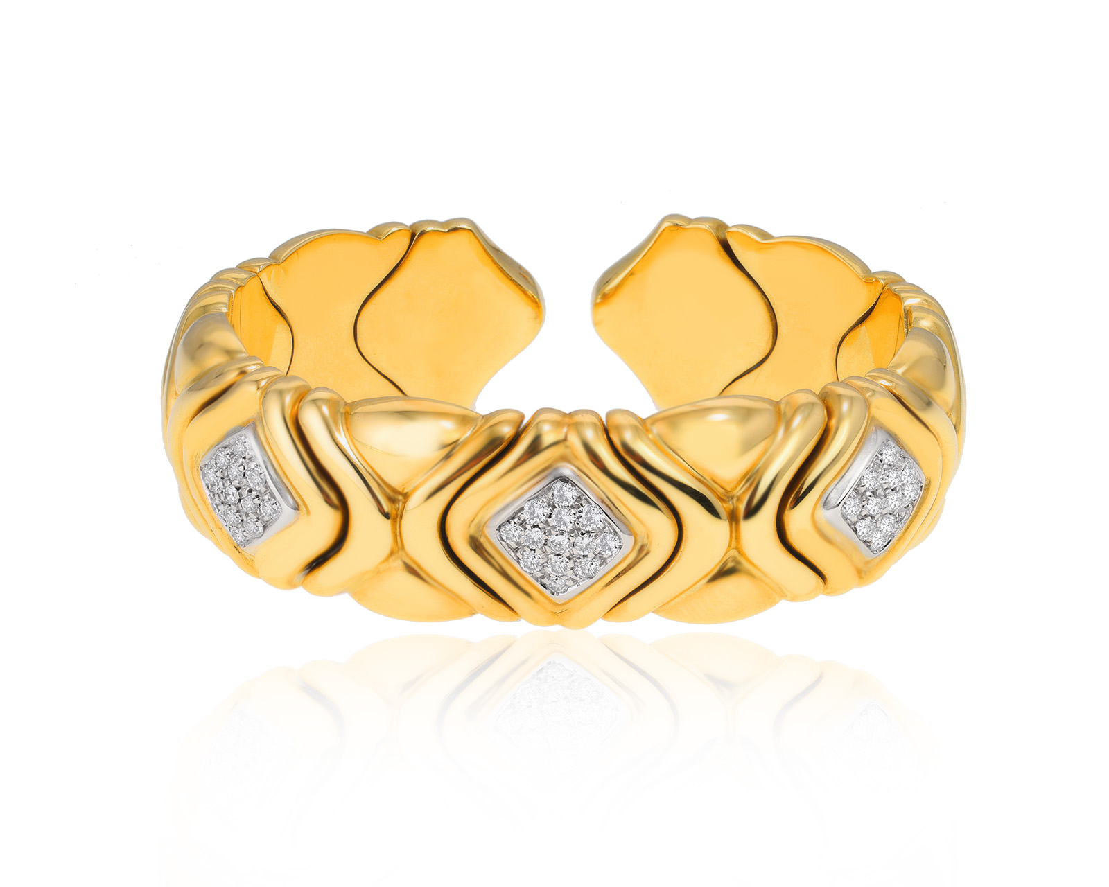 Итальянский золотой браслет с бриллиантами 0.90ct 201020/15 Итальянский золотой браслет с бриллиантами 0.90ct 201020/15