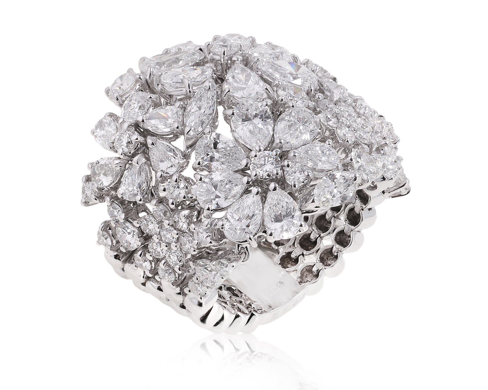 Оригинальное золотое кольцо с бриллиантами 6.86ct Zydo