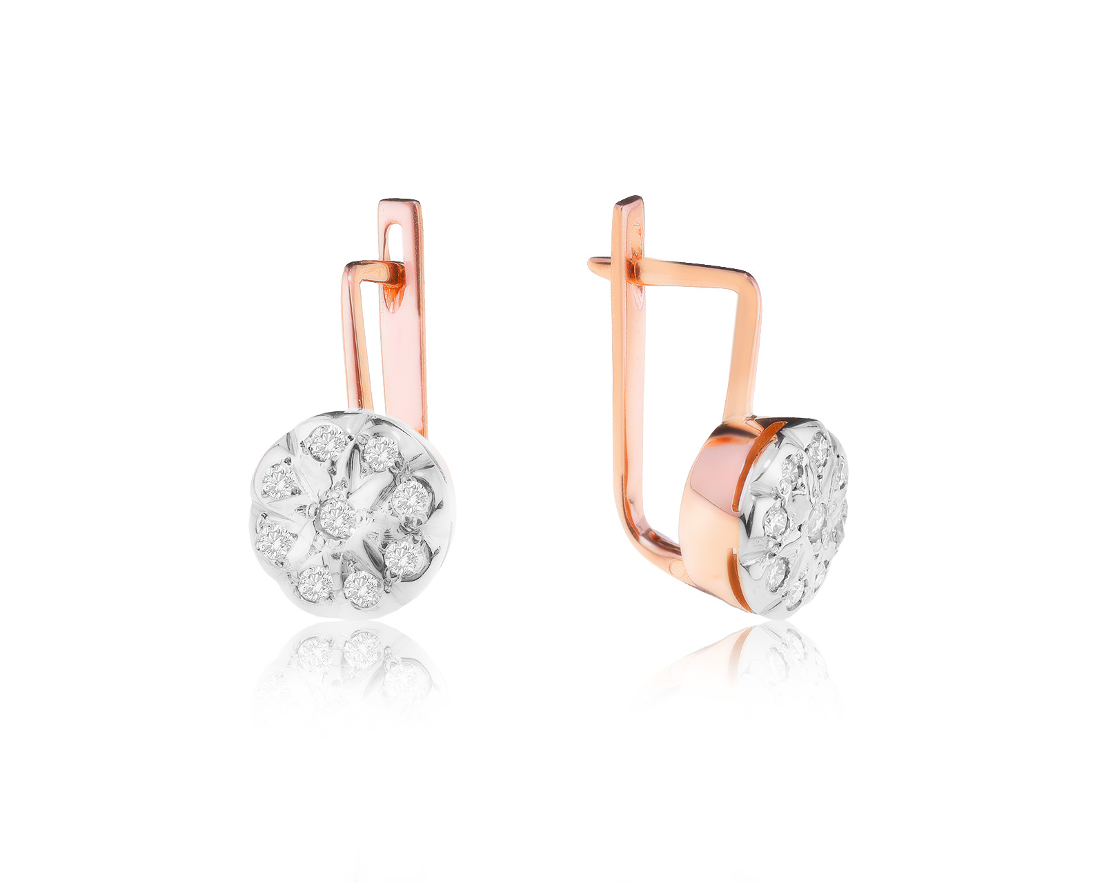 Золотые серьги с бриллиантами 0.32ct 170124/9