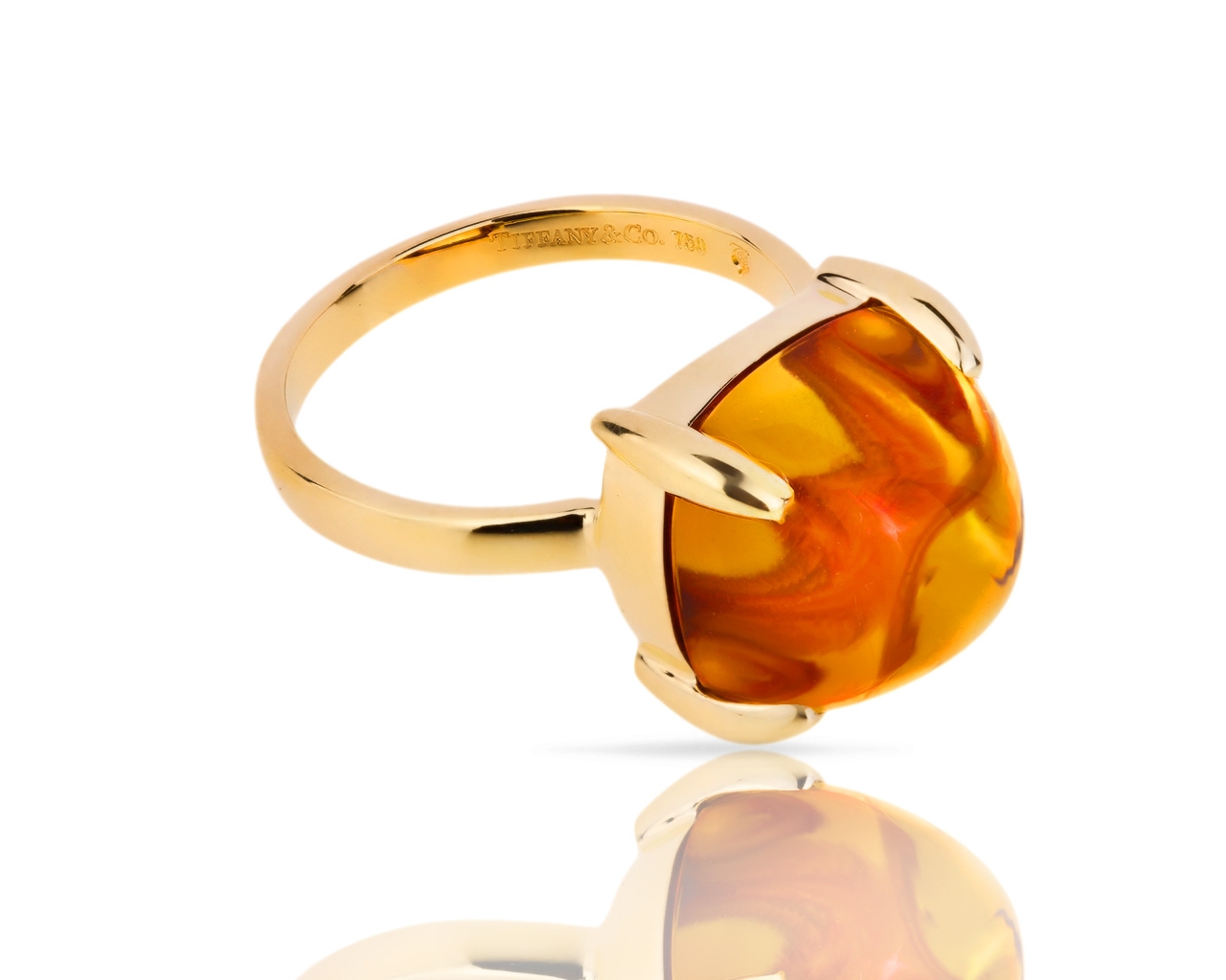Золотое кольцо с цитрином Tiffany&Co Paloma's Sugar Stacks 020718/5
